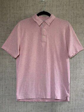 Fish Hippie Men's Heather Pink Short-Sleeve Polo